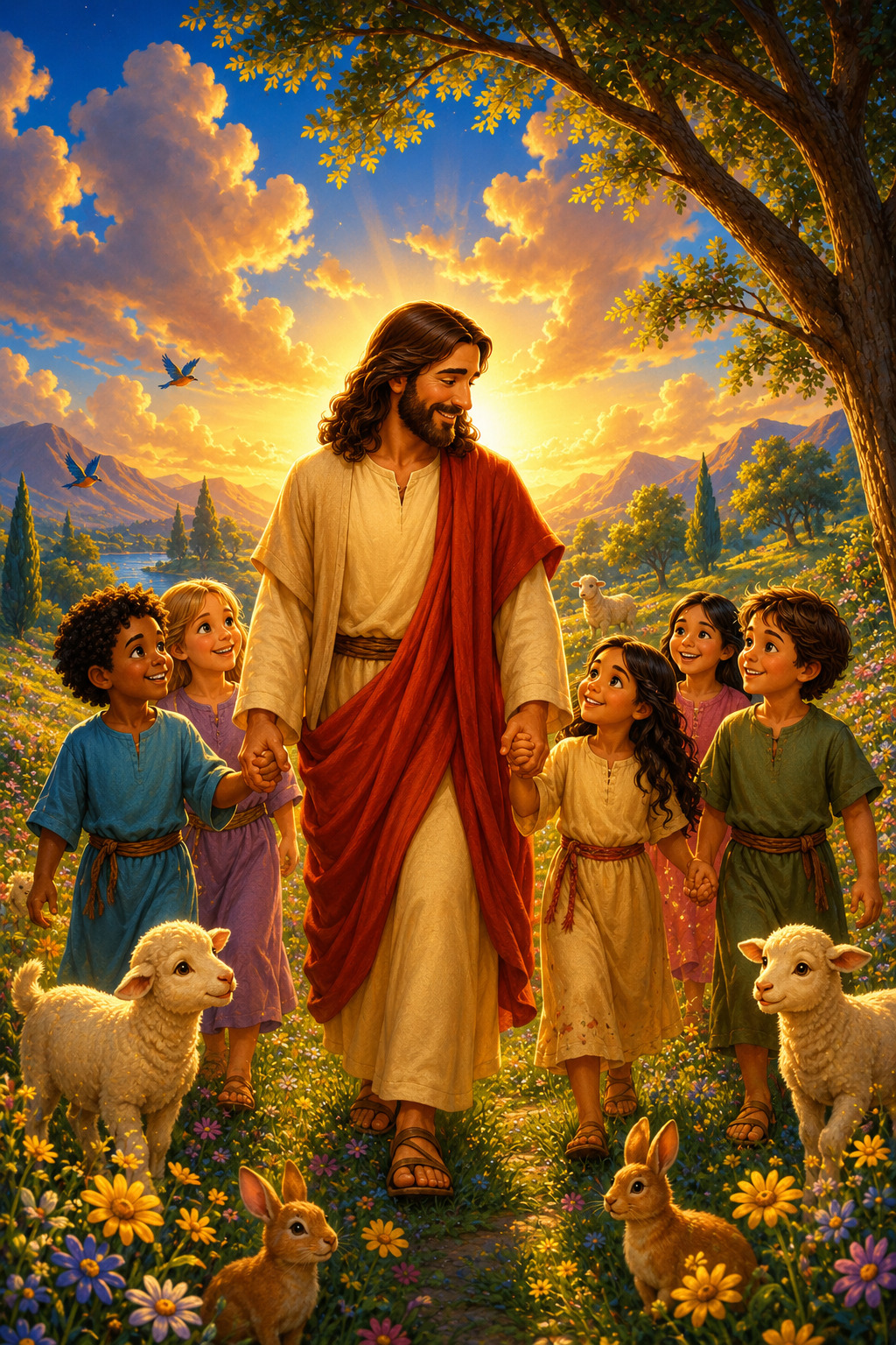 Portada del libro Pequeños con Jesús, 50 historias bíblicas ilustradas para niños